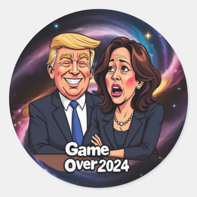 Sticker Rond Donald Trump Kamala harris (Devant)
