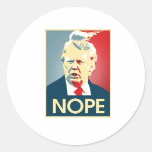 Sticker Rond Donald Trump NOPE — Anti-Trump 2016 -