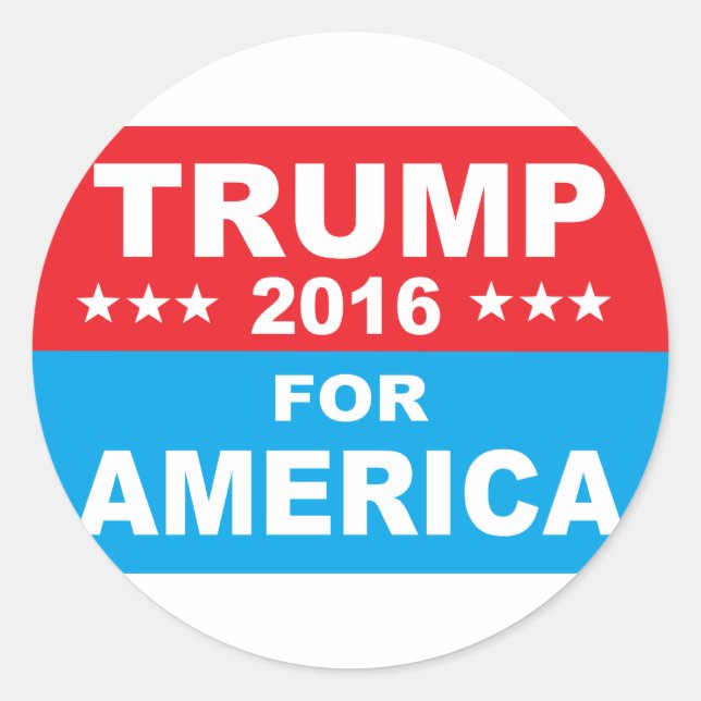 Sticker Rond Donald Trump pour l'Amérique (Devant)