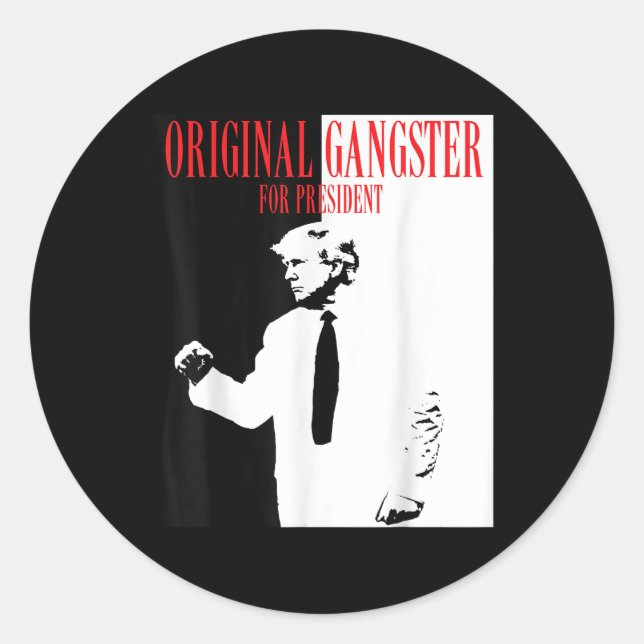 Sticker Rond Donald Trump Pour Le Président 2024 Shirt Original (Devant)