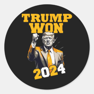Sticker Rond Donald Trump remporte l'investiture électorale de 