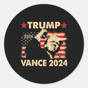 Sticker Rond Donald Trump remporte l'investiture électorale de