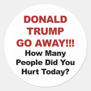 Sticker Rond Donald Trump s'en va
