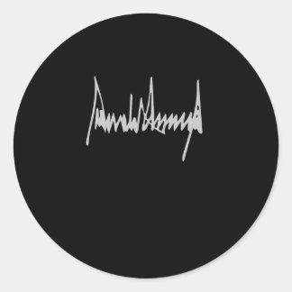 Sticker Rond Donald Trump Signature Amérique Pays États-Unis Pr