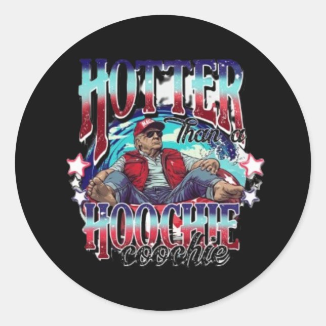 Sticker Rond Donald Trump Summer Vibe (Devant)