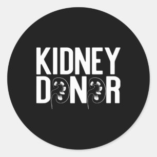 Sticker Rond Donateur De Rein Écrite Avec Les Reins Orgue Malad