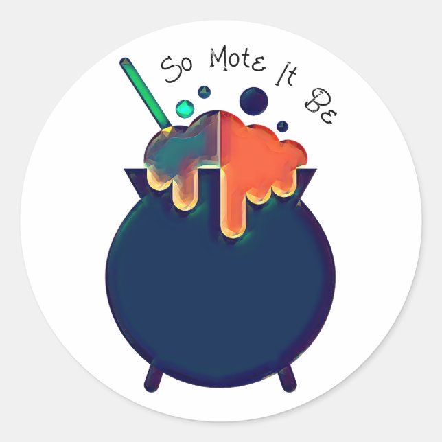 Sticker Rond Donc, Montez Qu'Il Soit Cauldron Sceller Les Stick (Devant)