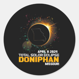 Sticker Rond Doniphan Missouri Total Solar Eclipse 2024