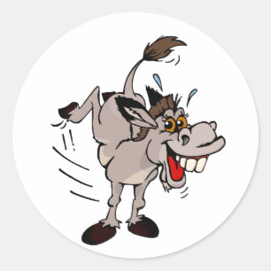 Sticker Rond Donkey