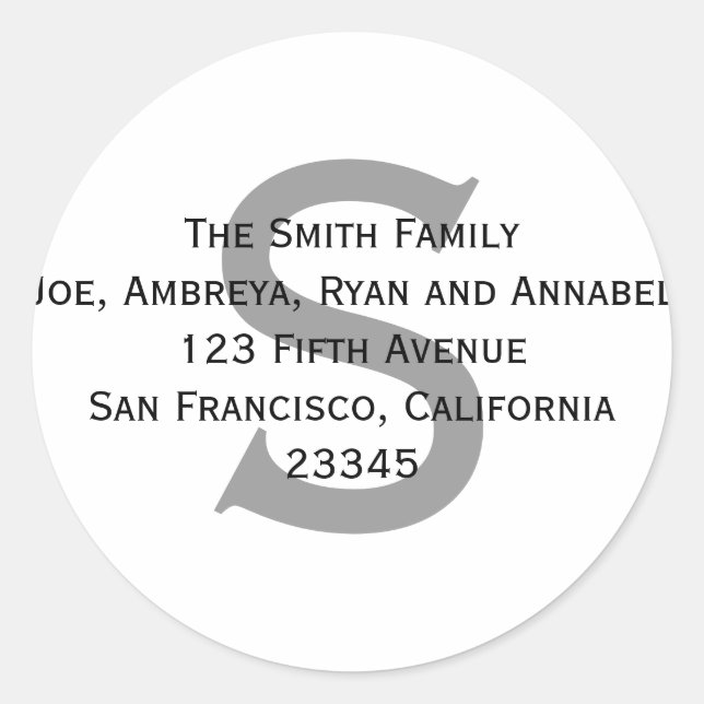 Sticker Rond Donne-moi ton adresse (étiquette) ! (Devant)