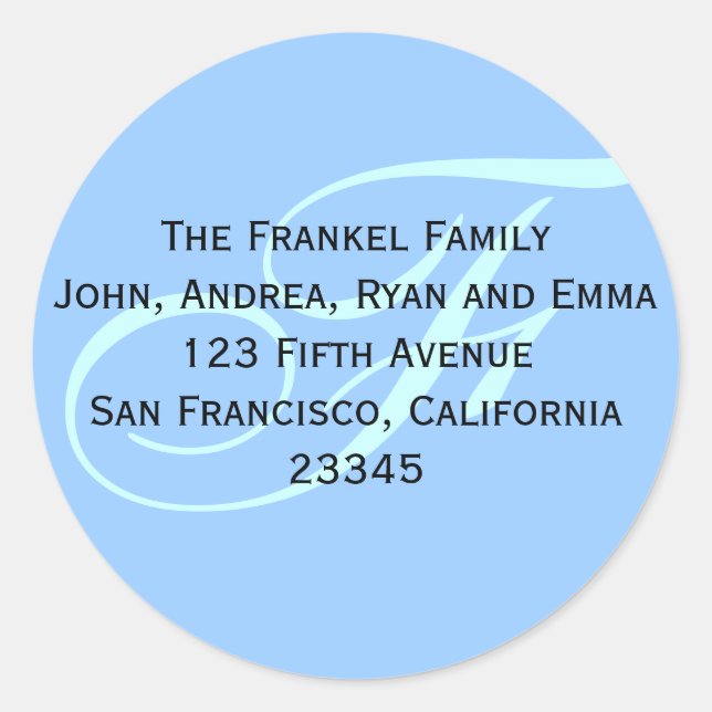 Sticker Rond Donne-moi ton adresse (étiquette) ! (Devant)