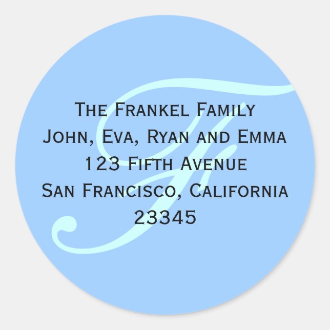 Sticker Rond Donne-moi ton adresse (étiquette) ! (Devant)