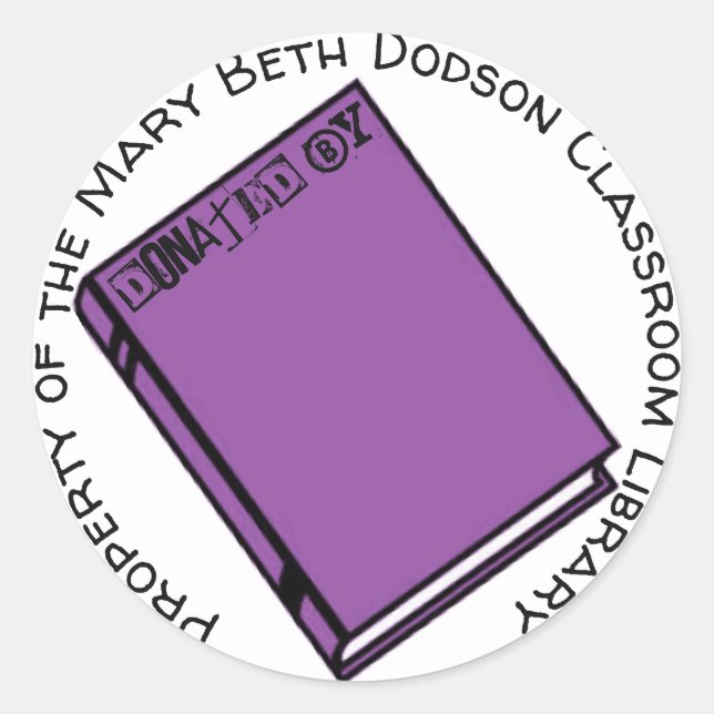 Sticker Rond Donné par (Devant)