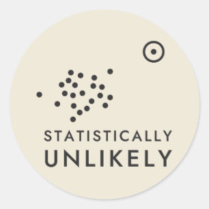 Sticker Rond Données de nuage de points statistiquement improba