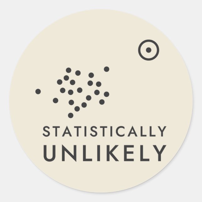 Sticker Rond Données de nuage de points statistiquement improba (Devant)