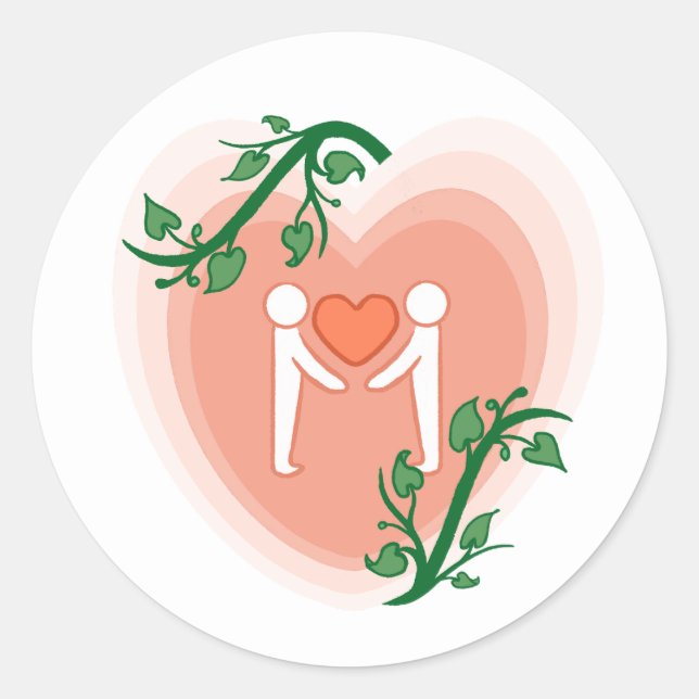 Sticker Rond Donner de l'amour (Devant)