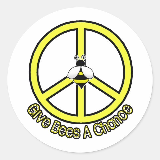 Sticker Rond donner une chance aux abeilles (Devant)