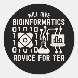 Sticker Rond Donnera des conseils de bio-informatique pour le t