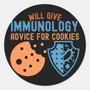 Sticker Rond Donnera des conseils d'immunologie pour les cookie