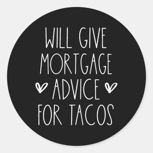 Sticker Rond Donnera Des Conseils Hypothécaires Pour Tacos Funn (Devant)