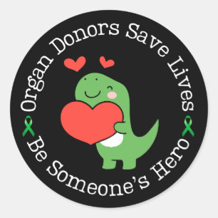 Sticker Rond Donneur héros Conscience du don d'organe