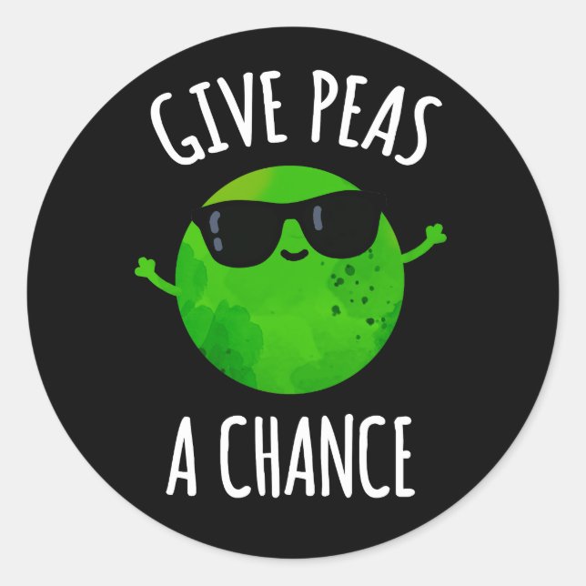 Sticker Rond Donnez aux pois une chance amusante Pois positif P (Devant)