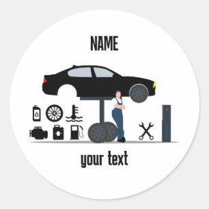 Sticker Rond Donnez du style à votre garage avec un logo person
