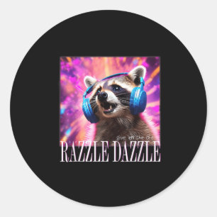 Sticker Rond Donnez-leur le Vieux Razzles Dazzles Rétro Y2k 90s