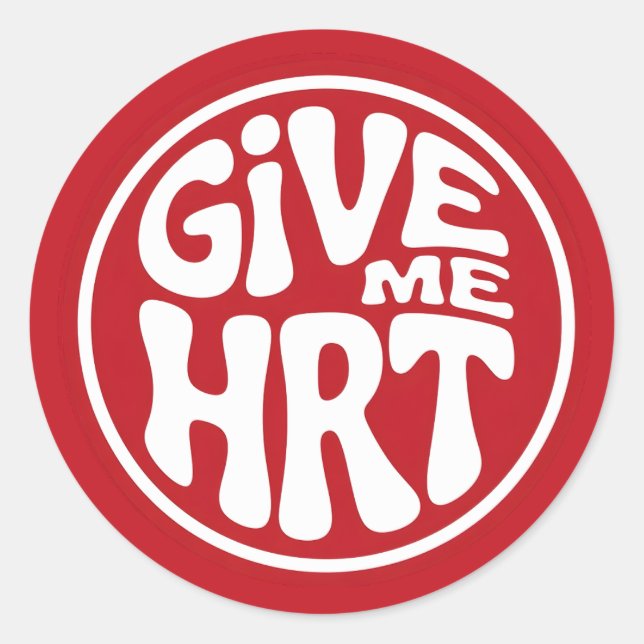 Sticker Rond Donnez-moi la TRT Retro Protestation  (Devant)