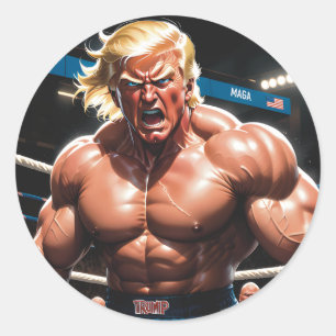 Sticker Rond Donny T en rage (MIXED MARTIAL ART/Superstar MAGA 