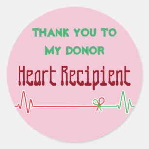 Sticker Rond Donor EKG Receveur de greffe cardiaque customisé