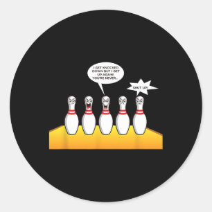 Sticker Rond Dons De Bowling Pour Hommes Drôle Bowler Designs -