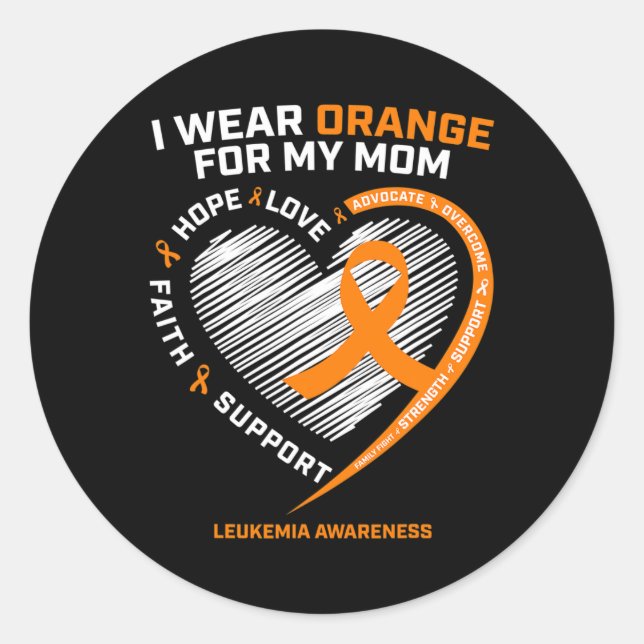 Sticker Rond Dons de fille Leucémie Sensibilisation Mère Leucém (Devant)