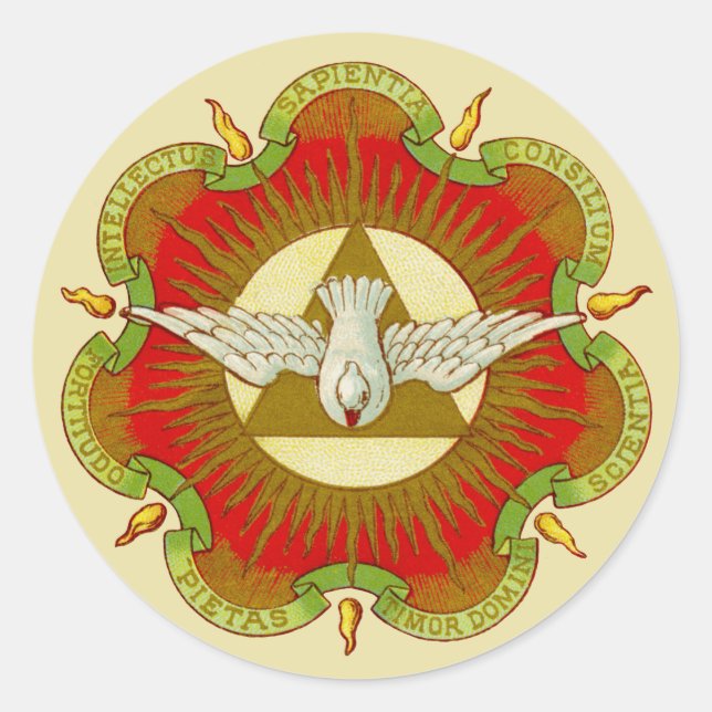 Sticker Rond Dons de l'Esprit Saint (BK 026) (Style 2b) (Devant)