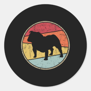 Sticker Rond Dons De Propriétaire De Bulldog Pour Hommes Femmes