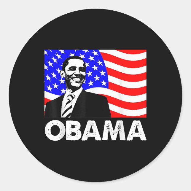 Sticker Rond Dons du président américain Obama (Devant)