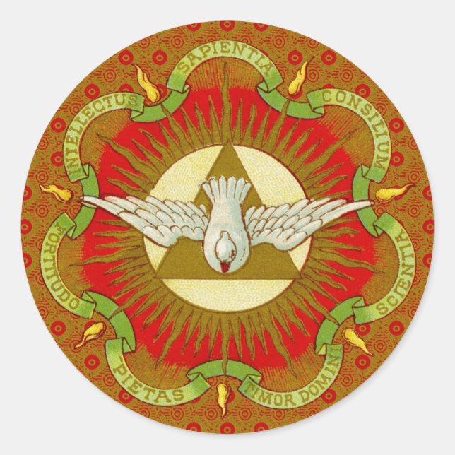 Sticker Rond Dons du Saint-Esprit (BK 026) (Style 1) (Devant)