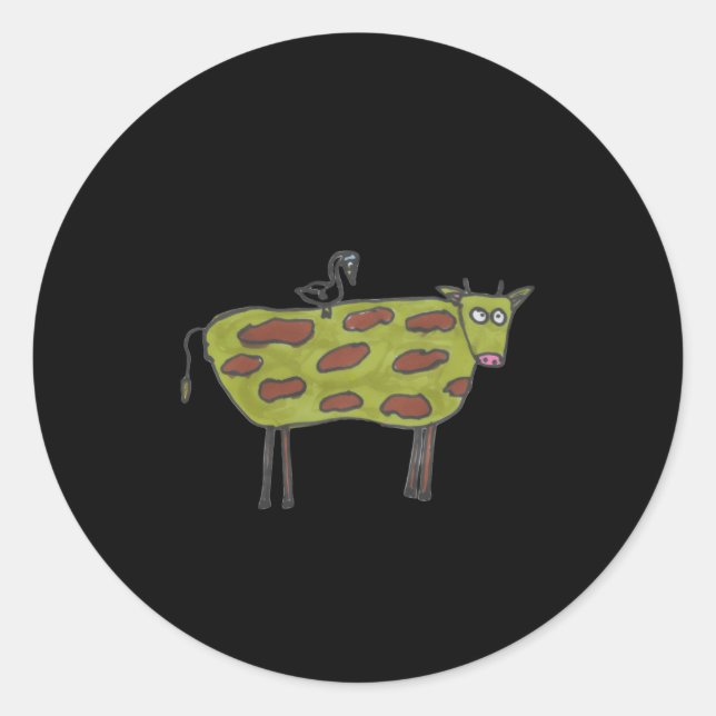 Sticker Rond Dont Have A Cow Man  (Devant)