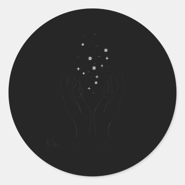 Sticker Rond Don't Hide Your Magic Motivational Quote Sitive Vi (Devant)