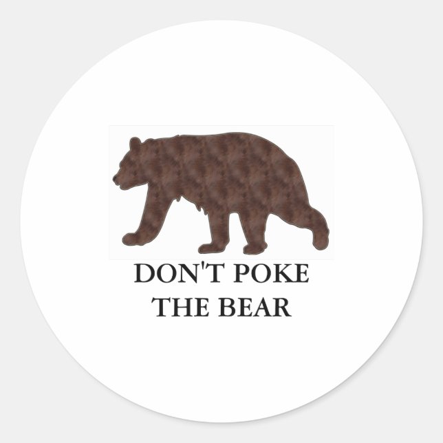Sticker Rond Dont Ke The Bear  (Devant)