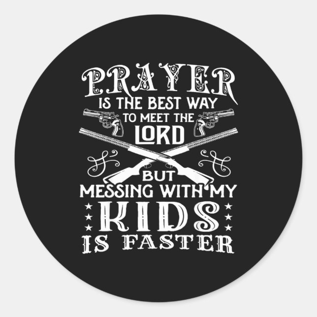 Sticker Rond Don't Mess With My Kids! Mom  (Devant)