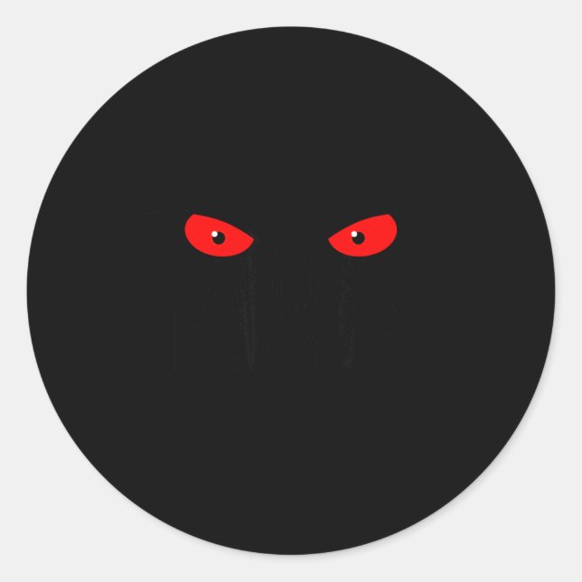 Sticker Rond Don't Push My Buttons_ Red Eyes _ Sarcastic Attitu (Devant)
