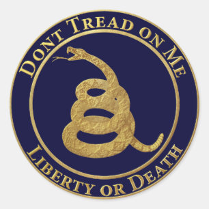 Sticker Rond Don't Tread on Me