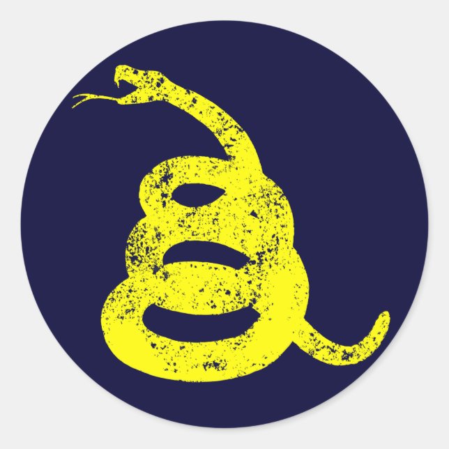 Sticker Rond Don't Tread on Me (Devant)
