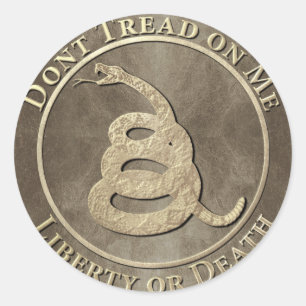 Sticker Rond Don't Tread on Me