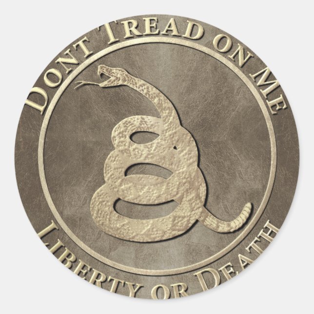 Sticker Rond Don't Tread on Me (Devant)
