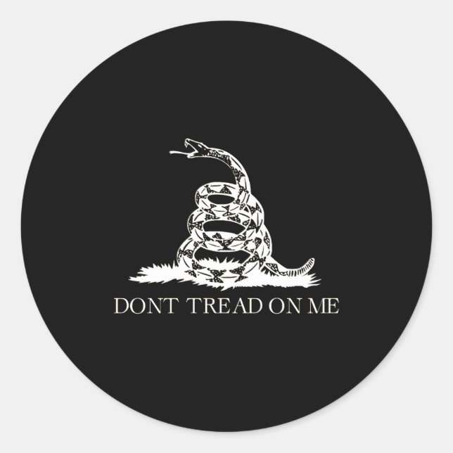 Sticker Rond Dont Tread On Me  (Devant)