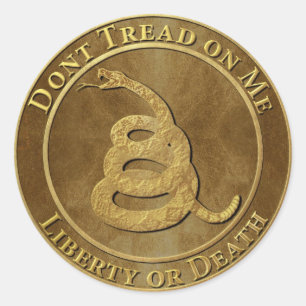 Sticker Rond Don't Tread on Me