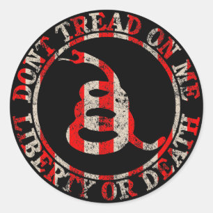 Sticker Rond Don't Tread on Me