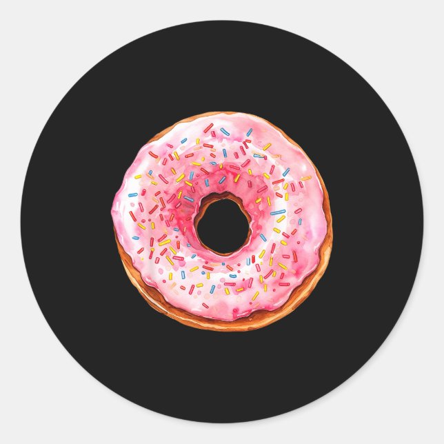 Sticker Rond Donut Adult Kids Men Women Doughnut Costume  (Devant)